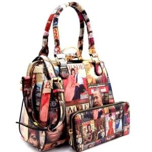 Michelle Obama Rhinestone Kiss Lock Bag Set